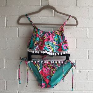 Gianni Bini Paisley Pom Pom Bikini